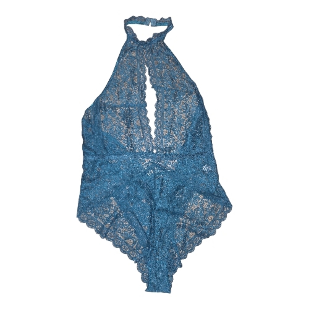 Oh La La Cheri lace halter neck teddy bodysuit Size 3x/4x
